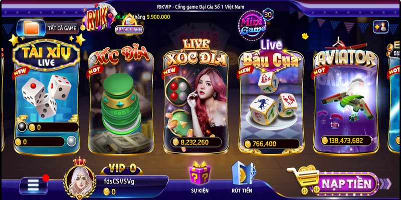 casino rikvip 1 Casino Rikvip nổi tiếng là điểm hẹn chuyên cung cấp hàng loạt siêu phẩm giải trí